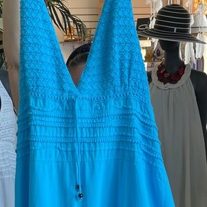 Turq long 100% Peruvian cotton maxi dress